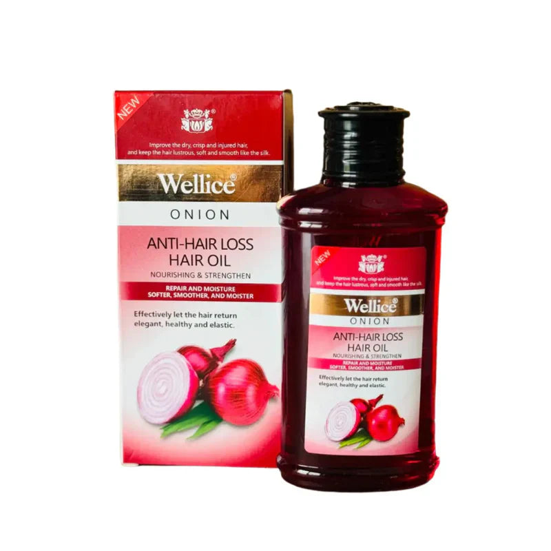 🧅 Wellice Onion Anti-Hair Loss Hair Oil – 150ml 🧅 – Control Hair Fall & Dandruff