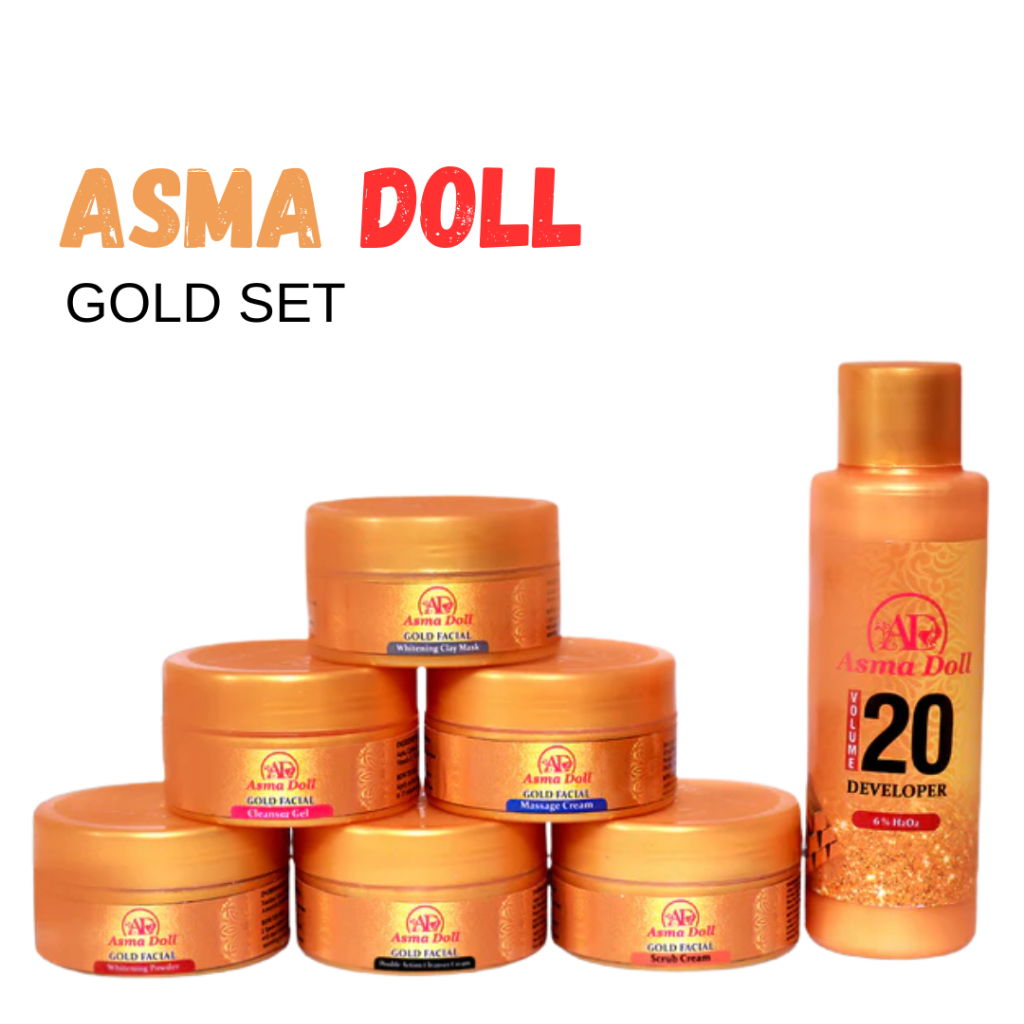 ✨ Asma Doll Gold Whitening Facial Set – Professional Glow Kit ✨