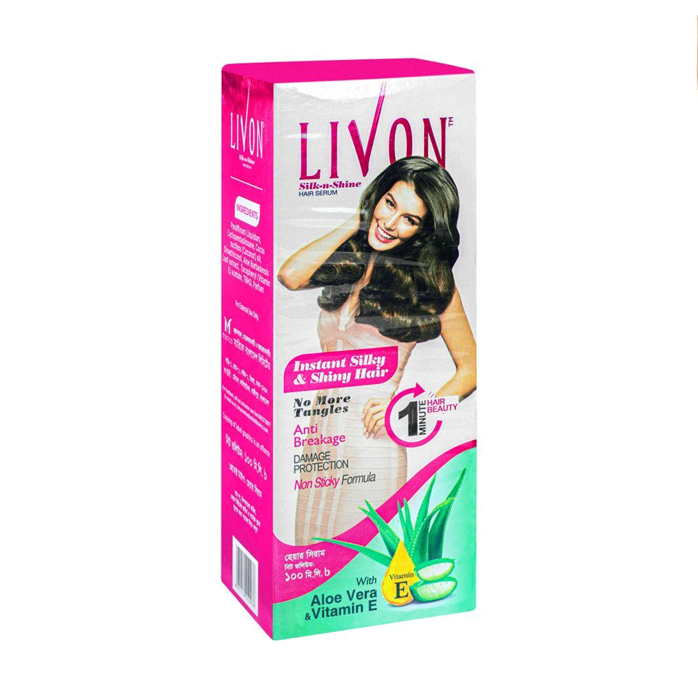 ✨ Livon Silk-n-Shine Hair Serum with Aloe Vera & Vitamin E (100ml) ✨